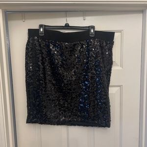 BRAND NEW with tags, black sequins stretchy pencil skirt